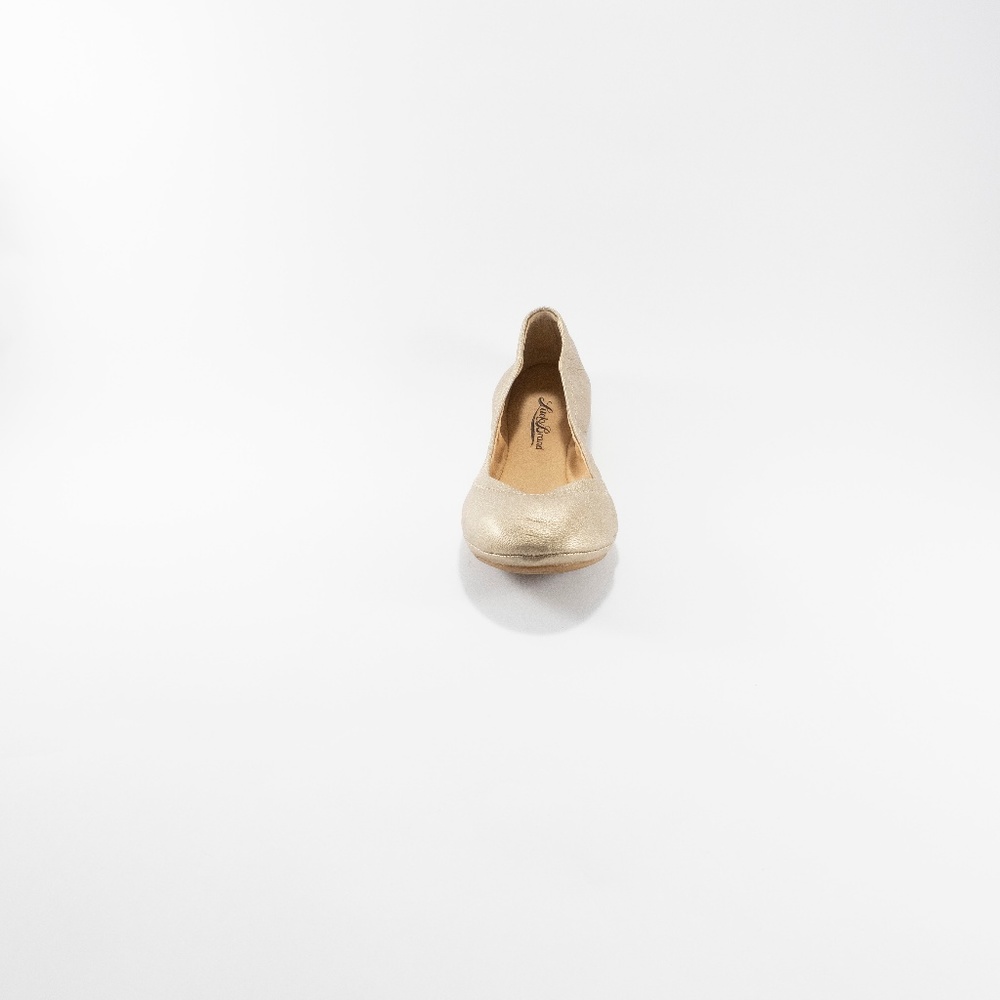 Lucky Brand Womens Emmie Flat Gold Size 5.5 M US - Picture 2 of 8
